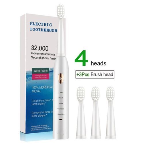 Electric Toothbrushes Smart Timer White-ning IPX7 With 3 Brush Heads