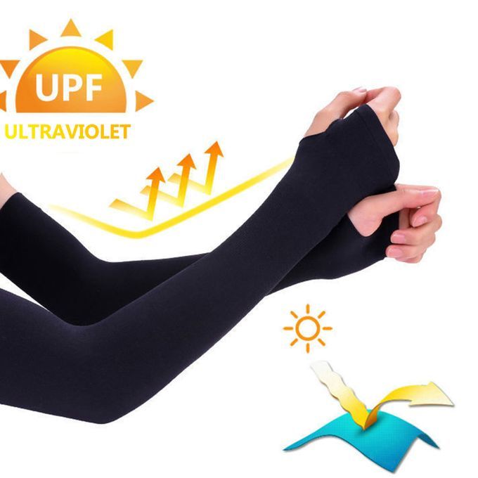 Ice Sleeves Sunscreen Outdoor Arm Sleeves For Men And Women - Black