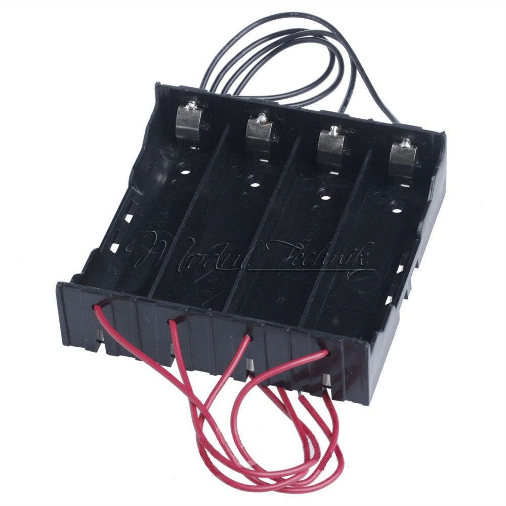 For 4x 18650 Rechargeable Battery Plastic Battery Holder Storage Box Case