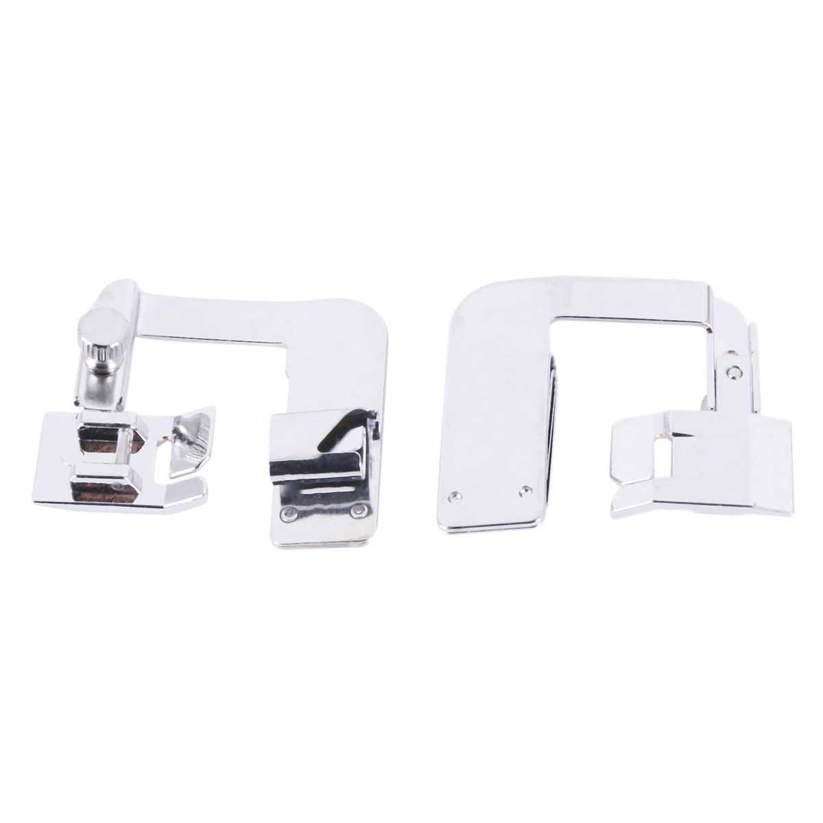 Sewing Machine Feet,3Pcs Rolled Hem Pressure Foot Set (1/2 Inch,3/4 Inch,1 Inch),With 3Pcs Narrow Rolled Hem Presser Feet And Adjustable Guide Presser Foot,Bias Binder Foot