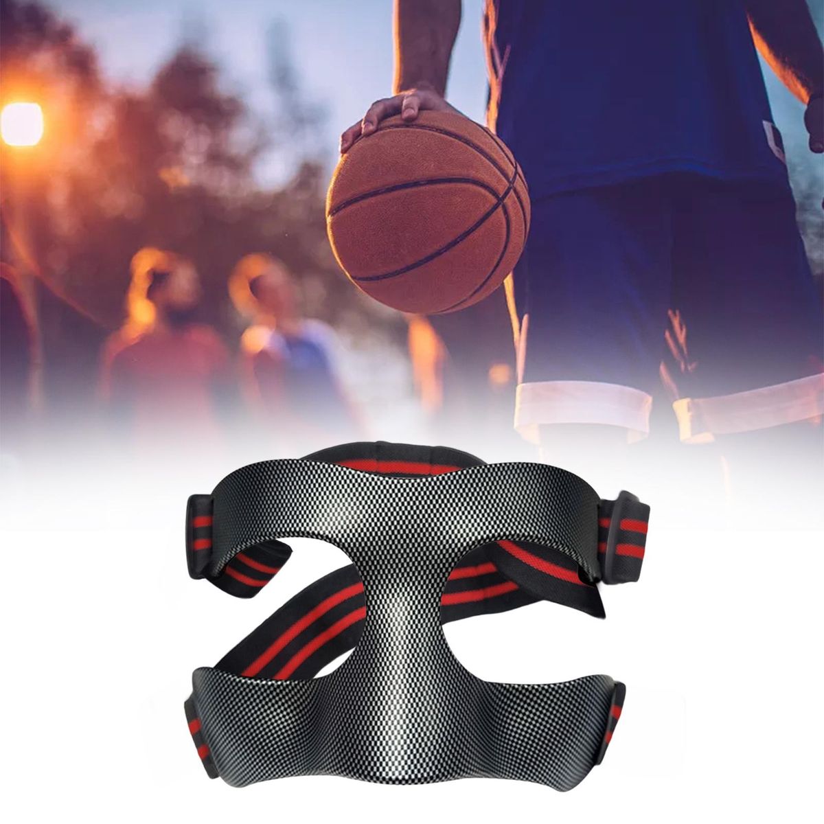 Nose Guards Adjustable  Face  Red Black Band