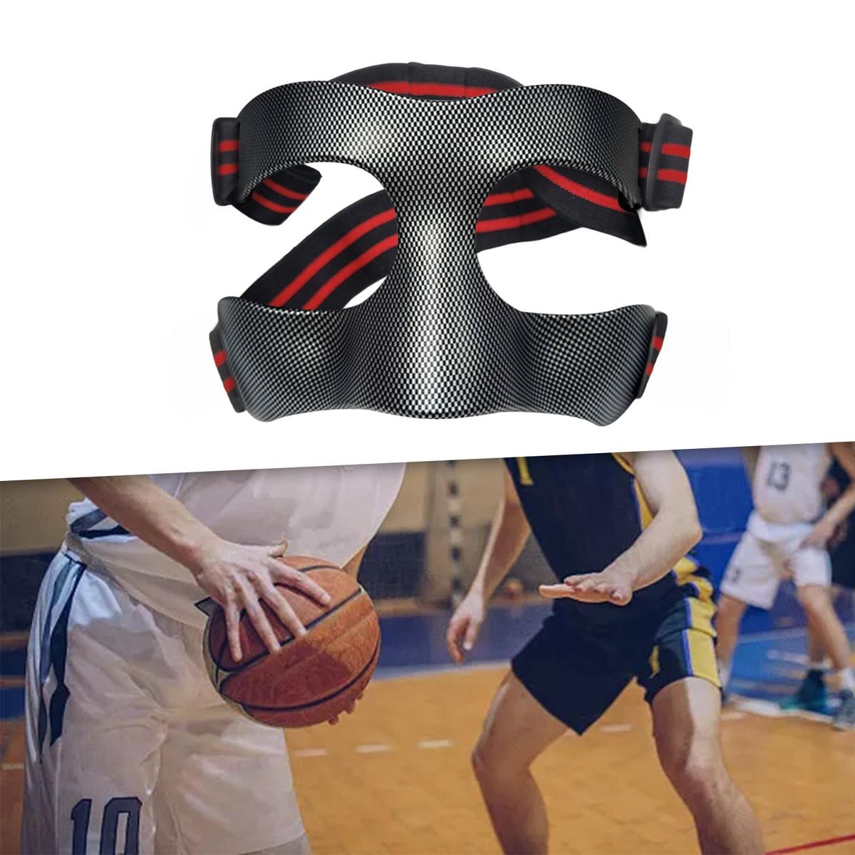 Nose Guards Adjustable  Face  Red Black Band