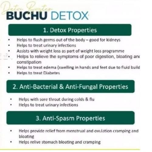 Buchu Detox With Dandelion, Turmeric, Ginger And Buchu