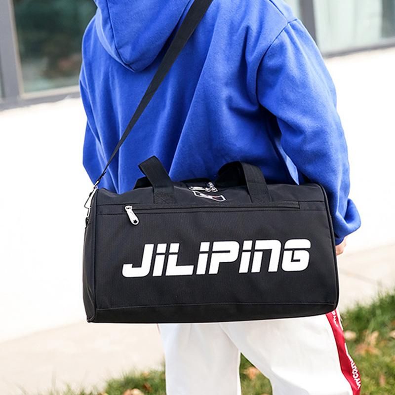 Waterproof Nylon Men Sports Gym Bags Leisure Yoga Fitness Pack Women Travel Handbag Training Big Capacity Duffle Bag Black