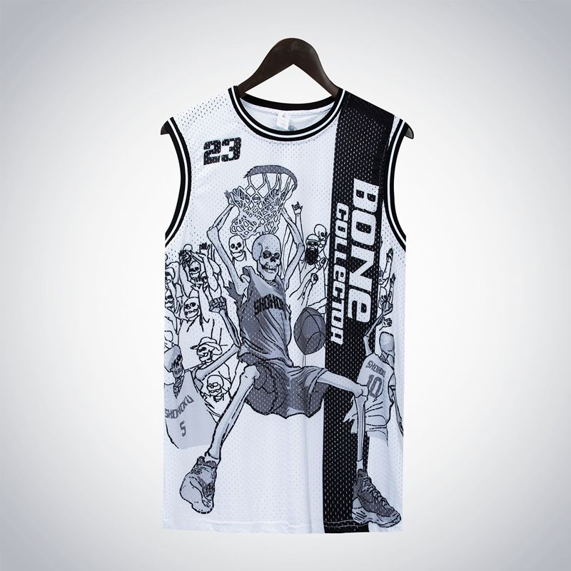 Sleeveless O-neck Unisex Men Women Basketball Jersey Vest
