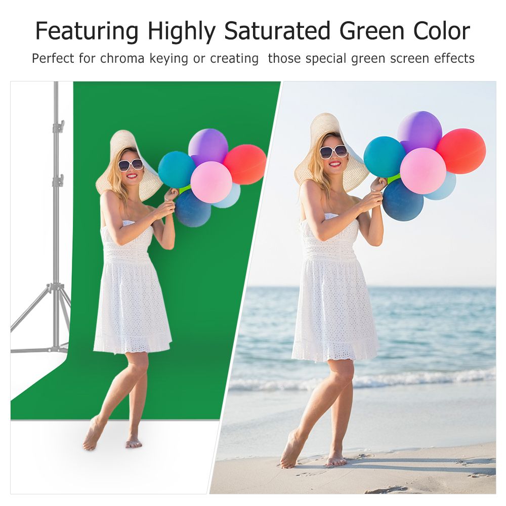 1.8 * 3m / 6 * 9.8ft Professional Green Screen Backdrop