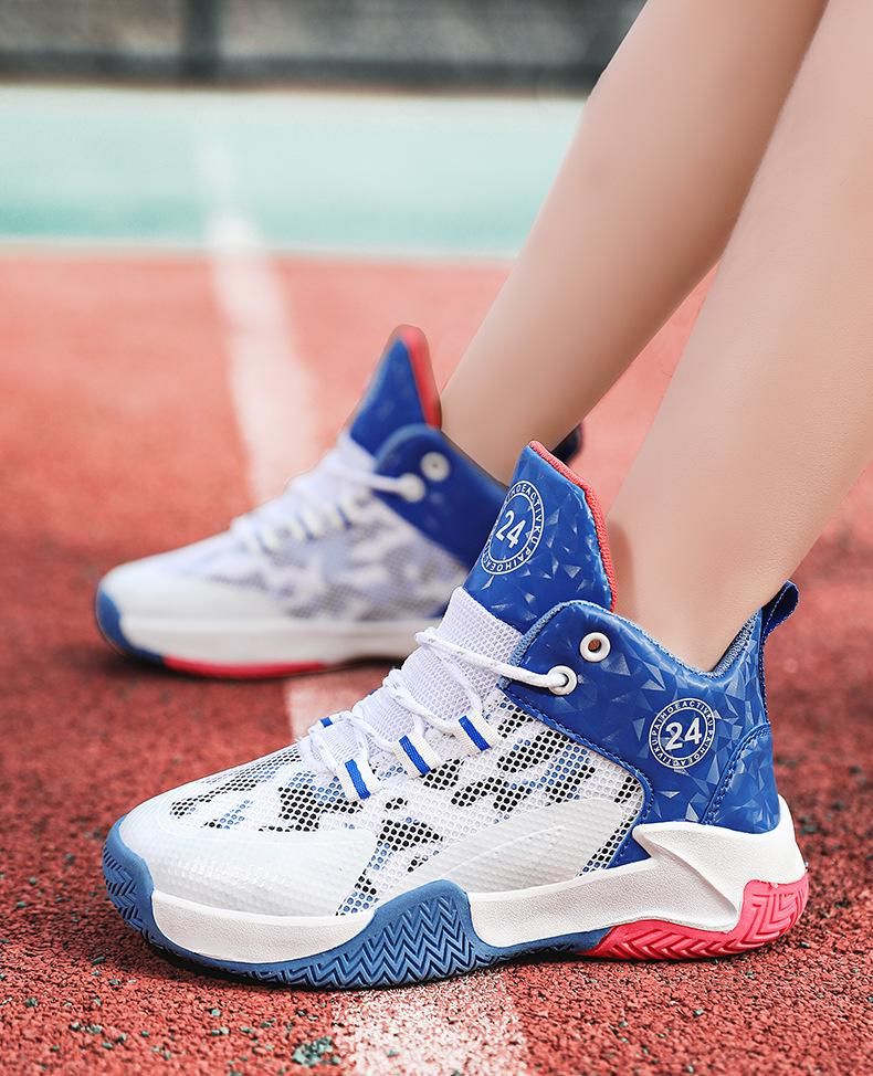 Boys Basketball Shoes Kids Running Basketball Shoes White
