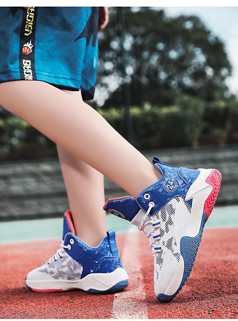 Boys Basketball Shoes Kids Running Basketball Shoes White