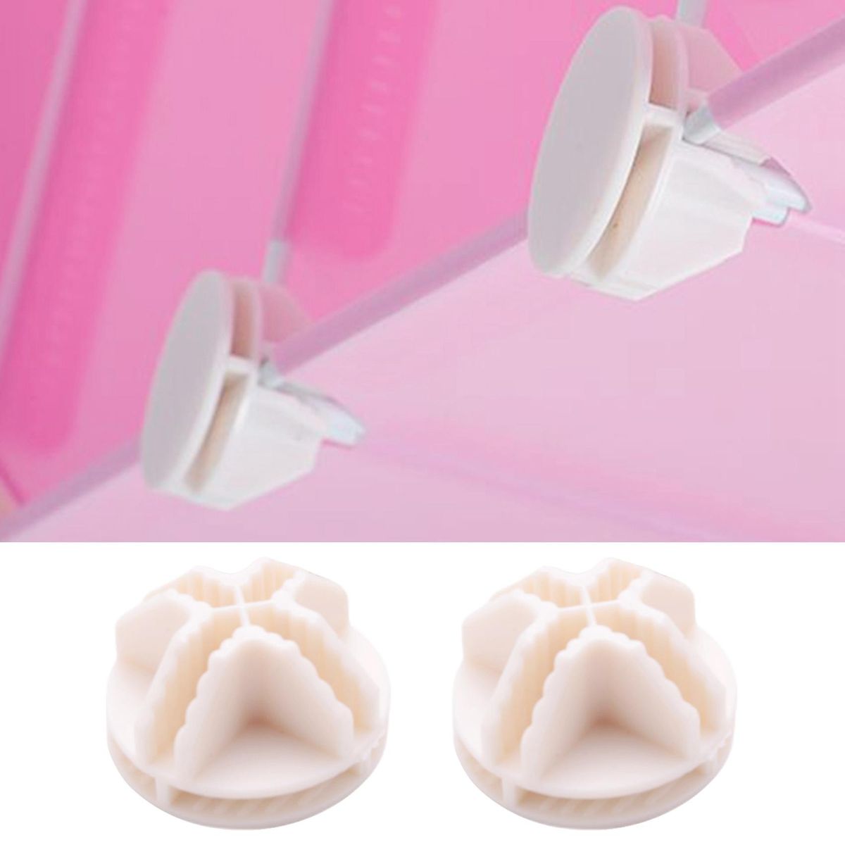 Plastic Connectors For Modular Organizer Closet, Set Of 8