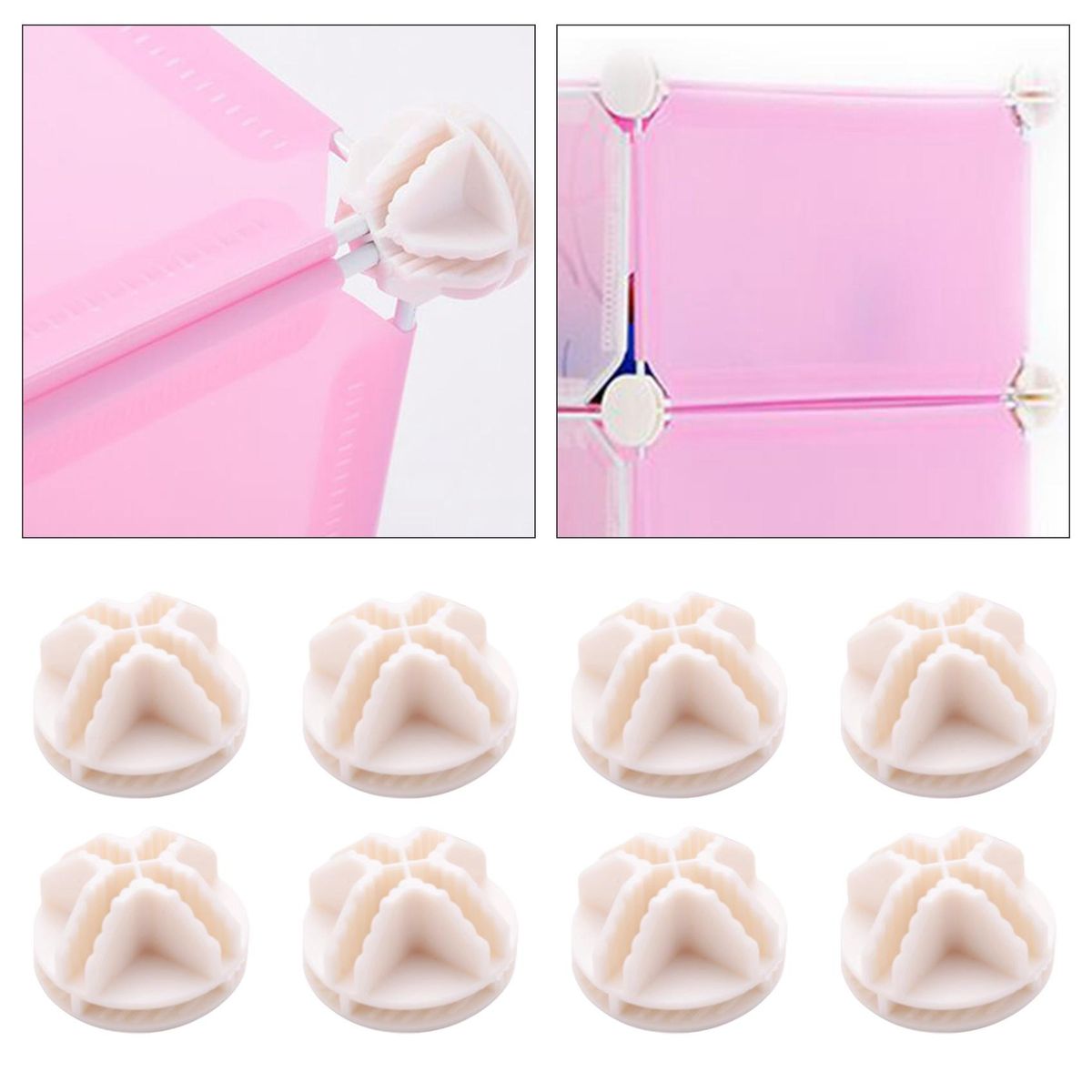 Plastic Connectors For Modular Organizer Closet, Set Of 8