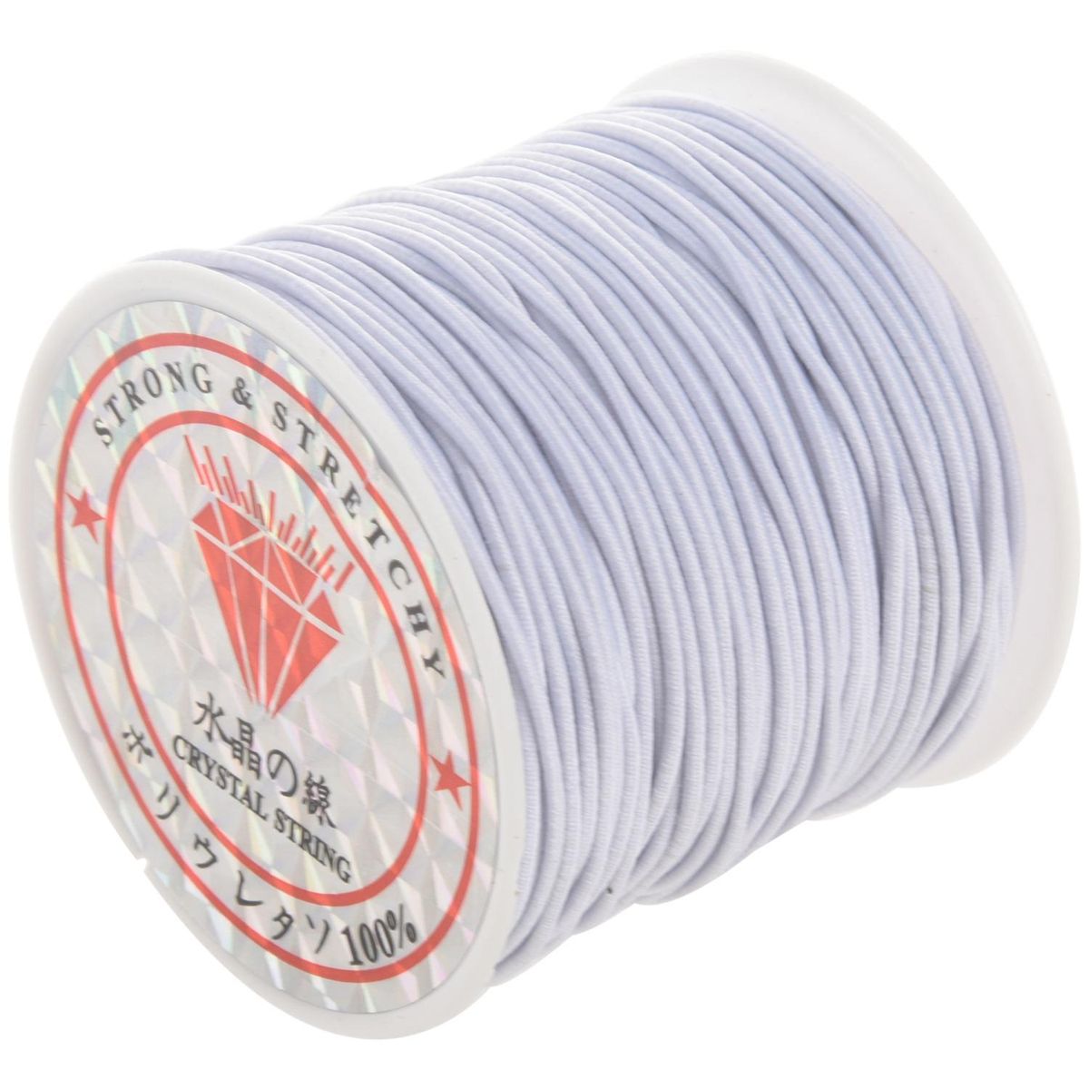 1 x White Rubber Elastic Beading Cord Thread String 1 mm