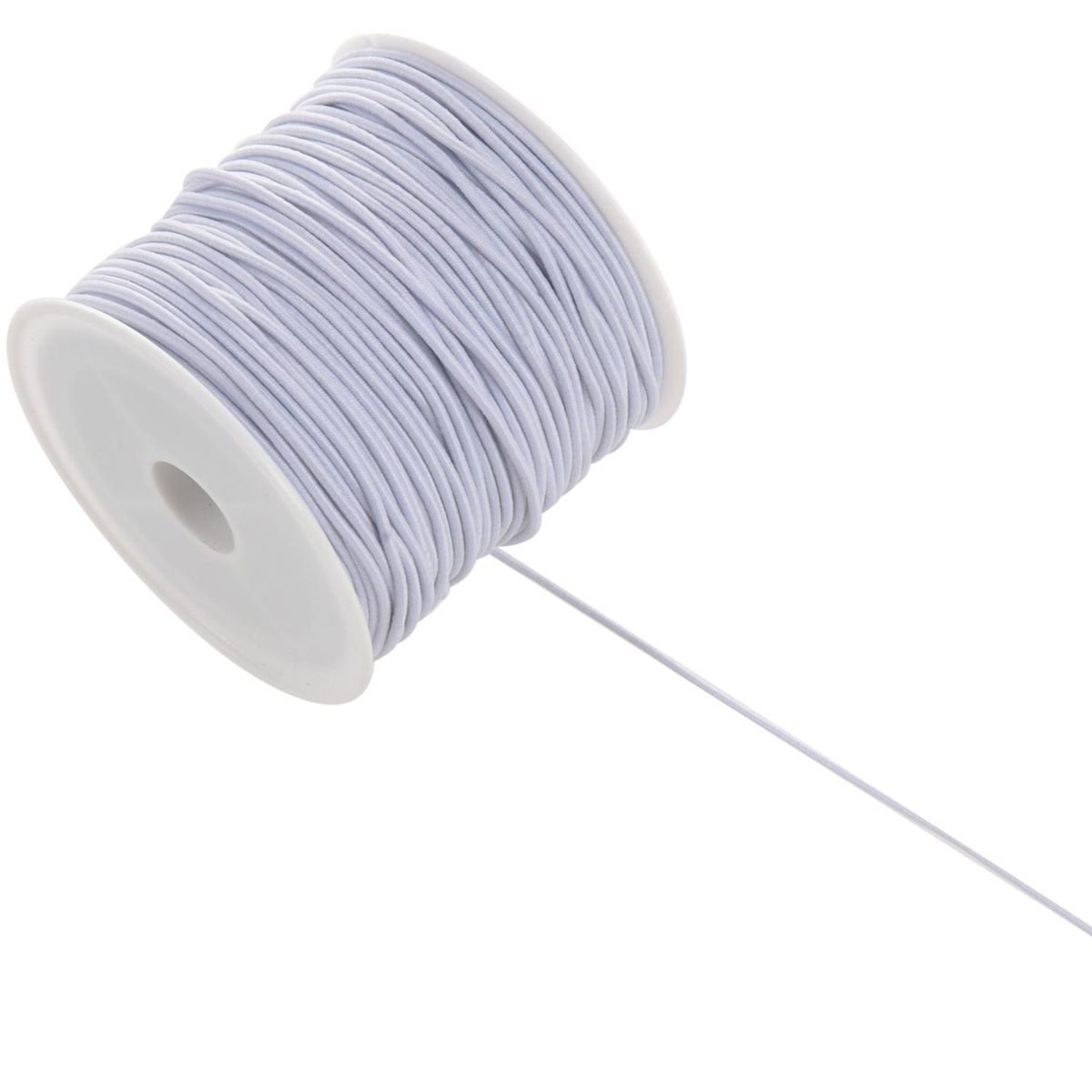 1 x White Rubber Elastic Beading Cord Thread String 1 mm