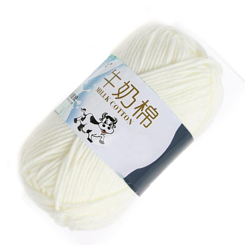 1 group Milk Cotton Yarn For Hand knitting SoftwhiteLine rough about 25mm