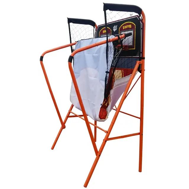 Electronic Basketball Game Double Shot With 5basketball And Pump