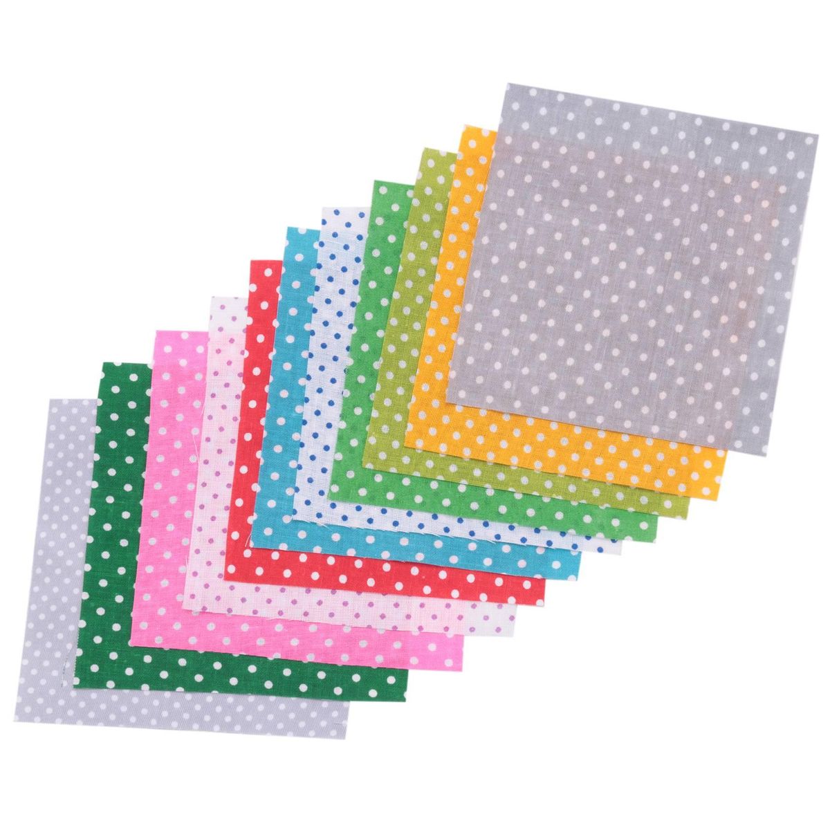 Multicolor Fabric Patchwork Craft Cotton Material Batiks Mixed Squares Bundle, 10 x 10cm, 50-Pack
