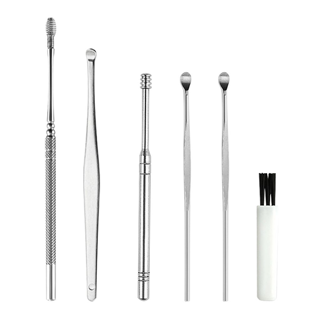 6Pcs Ear Pick Set Stainless Steel Earpick Ear Wax  Remover