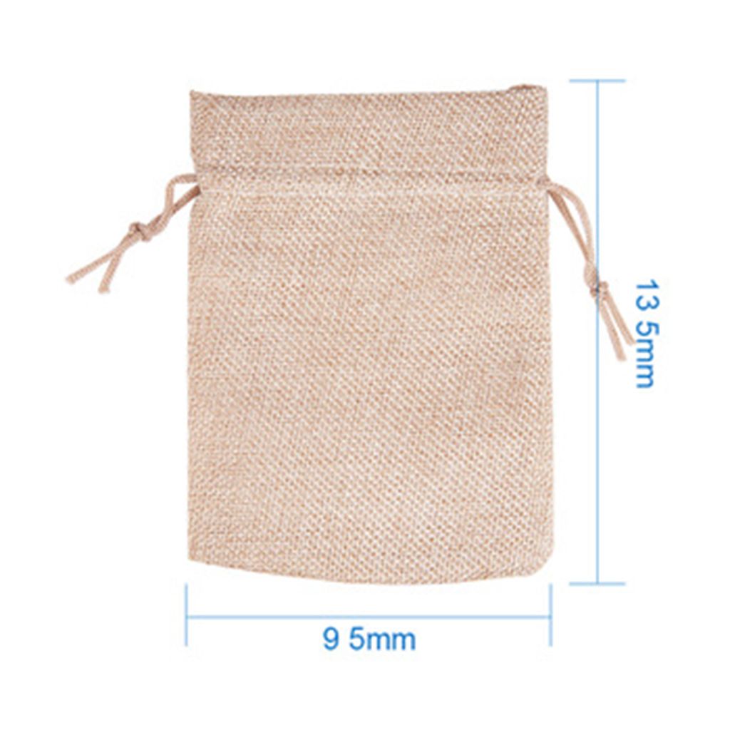 20Pcs High Quality Burlap Linen Gift Pouch Jewelry Holder Bags With