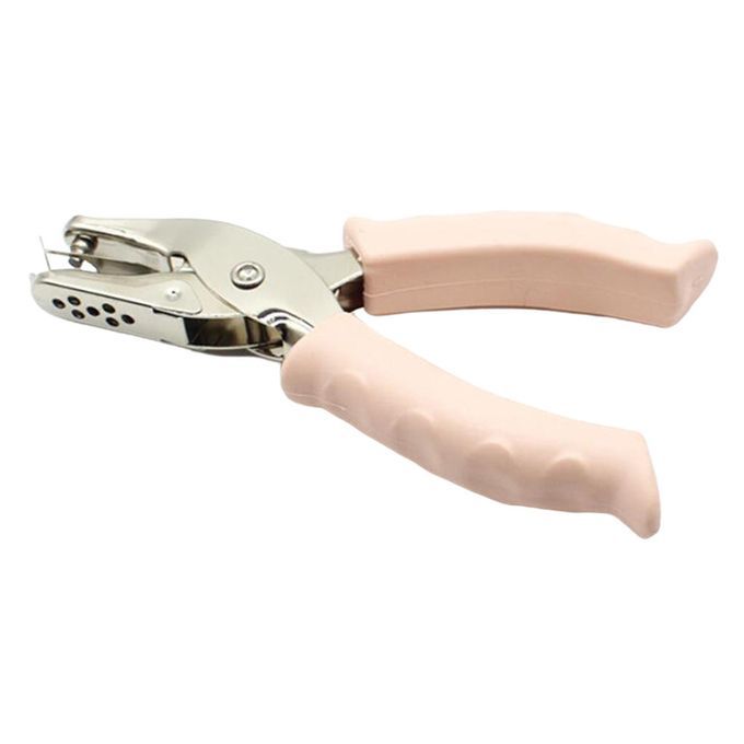 Single Hole Punch  Metal Paper Puncher Perforator Light Pink 3mm