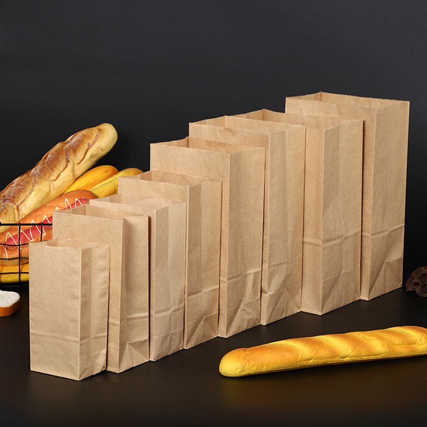 1020PCS Kraft Paper Bag Takeaway Packaging Bag Wedding