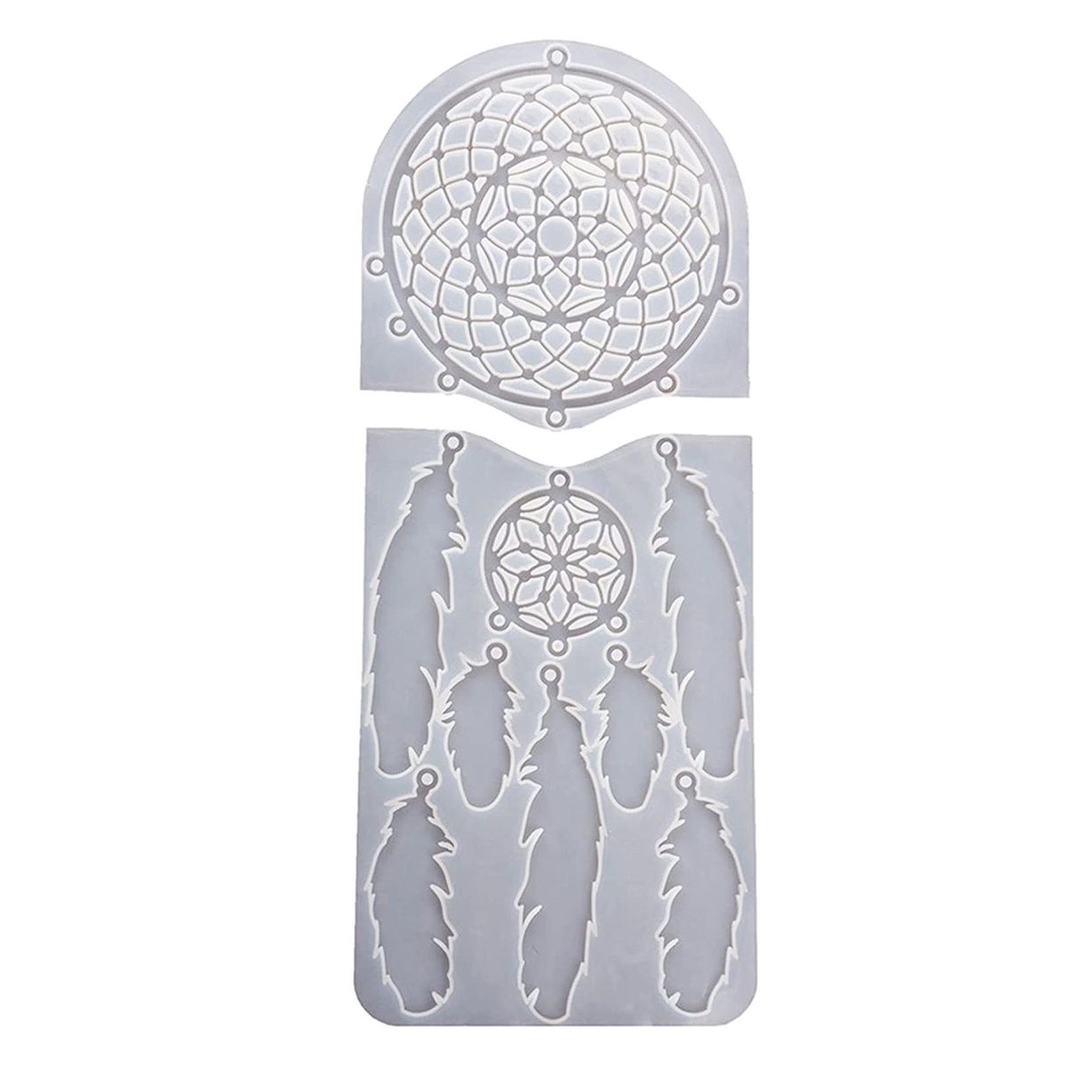Dream Catcher Silicone Molds Large Dream Catchers DIY Kit Epoxy Mold Casting Feather Pendant for Home Window Living Room Wall Hanging Decoration
