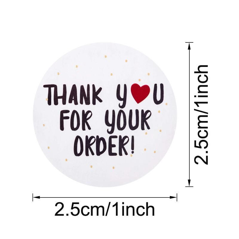 500 Pieces THANK YOU FOR YOUR ORDER Sealing Stickers Paper Multicolor