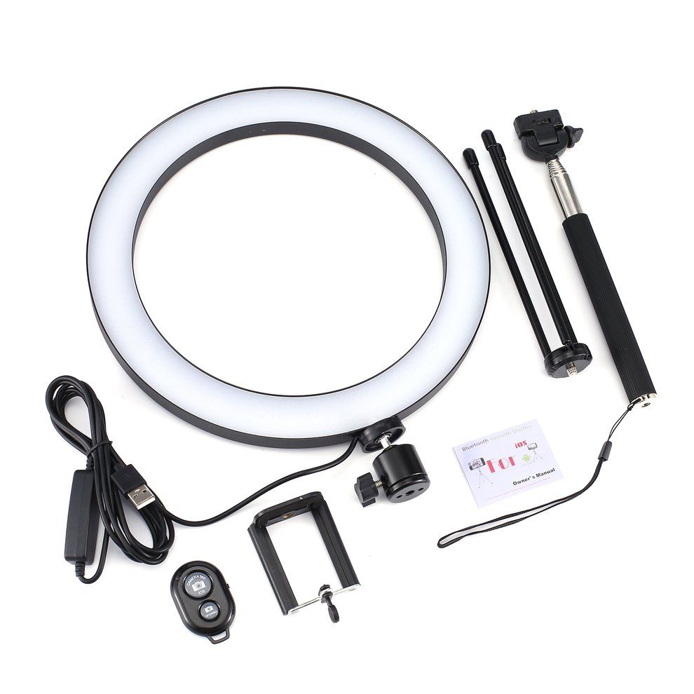TB 26cm LED Studio Camera Ring Light Photo Phone Video Light Lamp Ring Fill Light