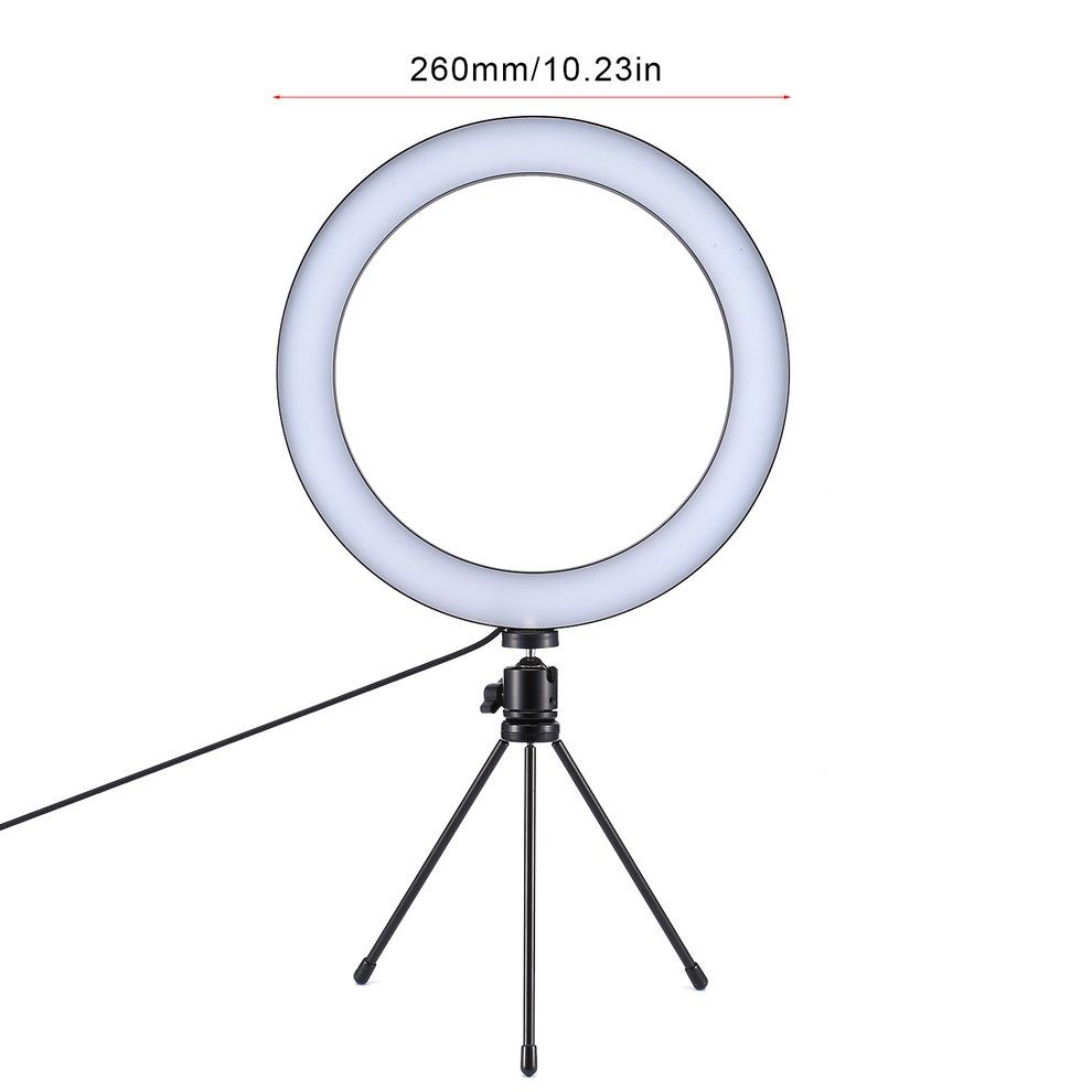 TB 26cm LED Studio Camera Ring Light Photo Phone Video Light Lamp Ring Fill Light