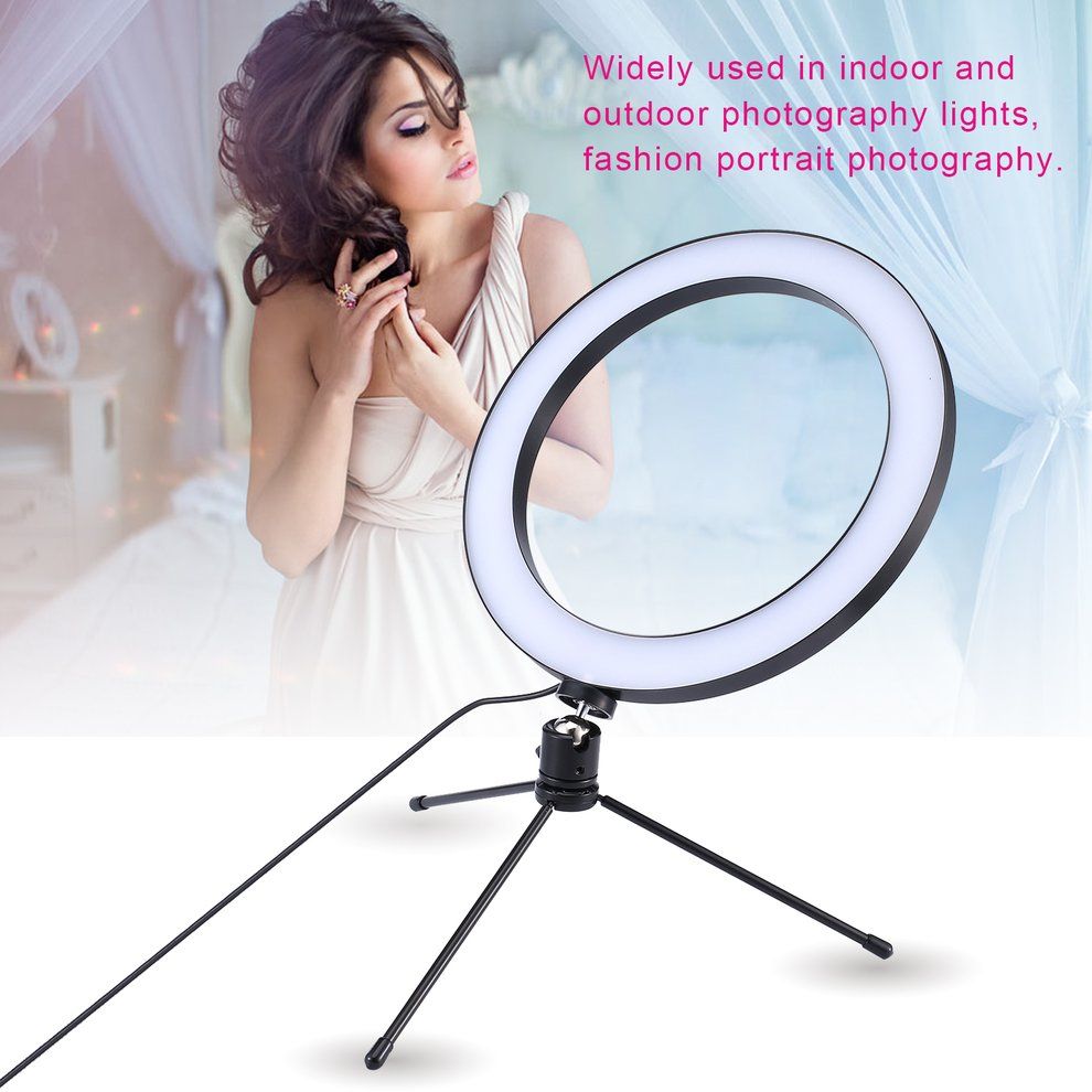 TB 26cm LED Studio Camera Ring Light Photo Phone Video Light Lamp Ring Fill Light