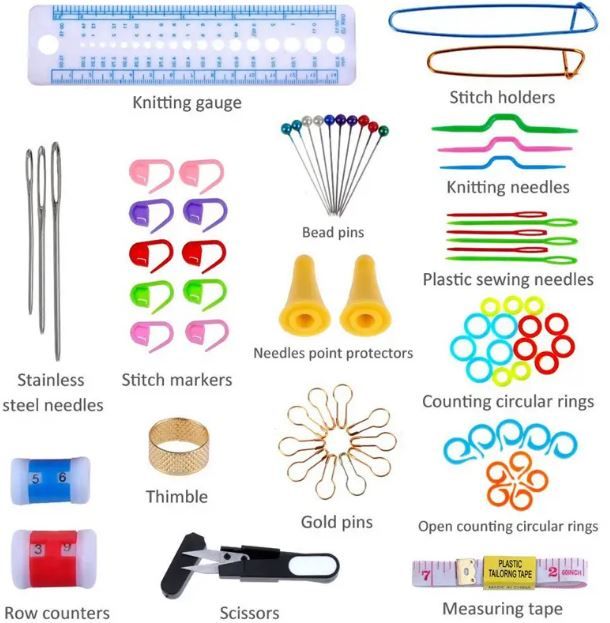 Rug Hook - Yarn Needle - Knitting Needle - Knitting Hook - Crochet Hook Kit