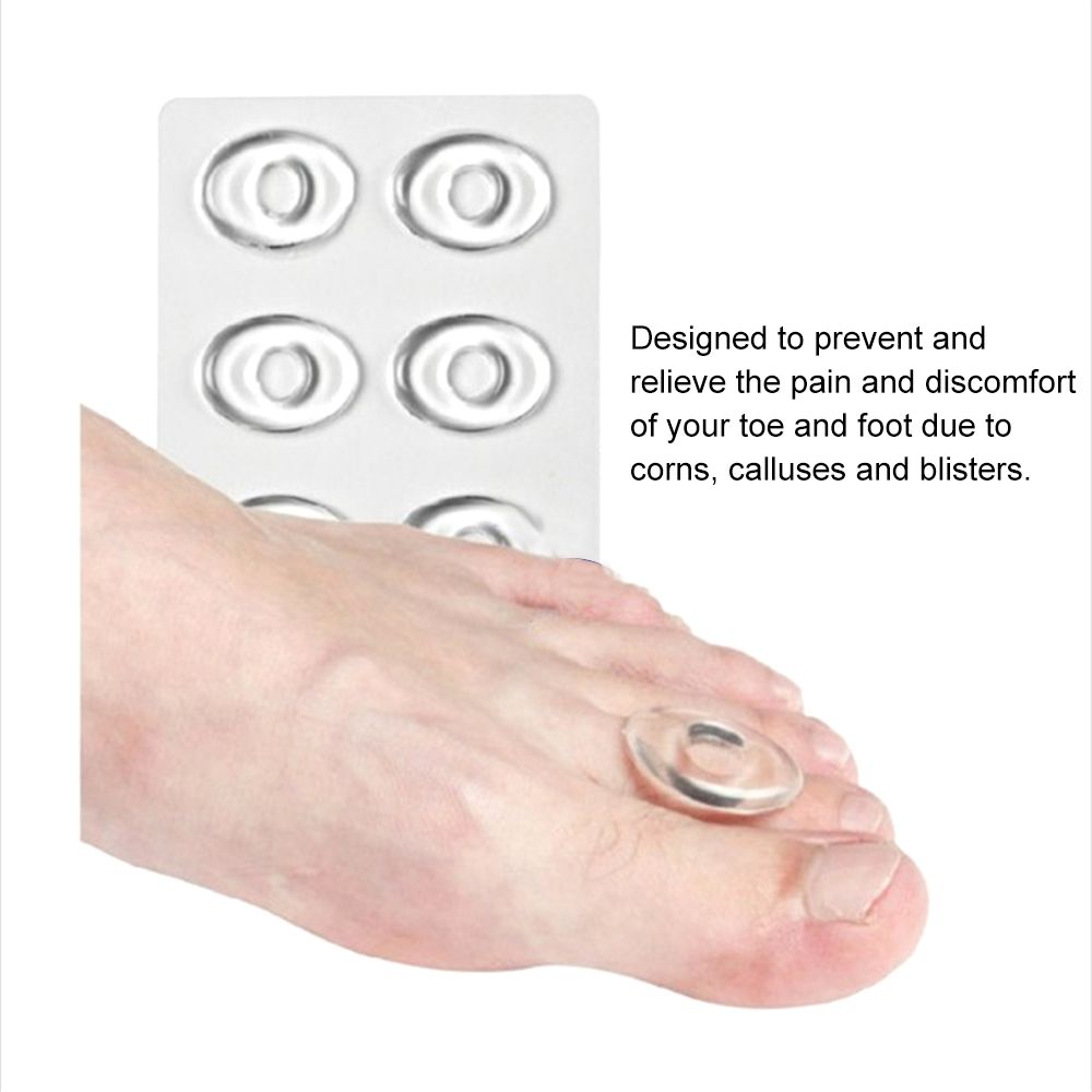 6Pcs/Set Soft Toe Corn Pad Callus Cushions Transparent