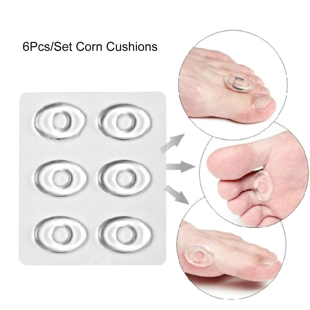 6Pcs/Set Soft Toe Corn Pad Callus Cushions Transparent