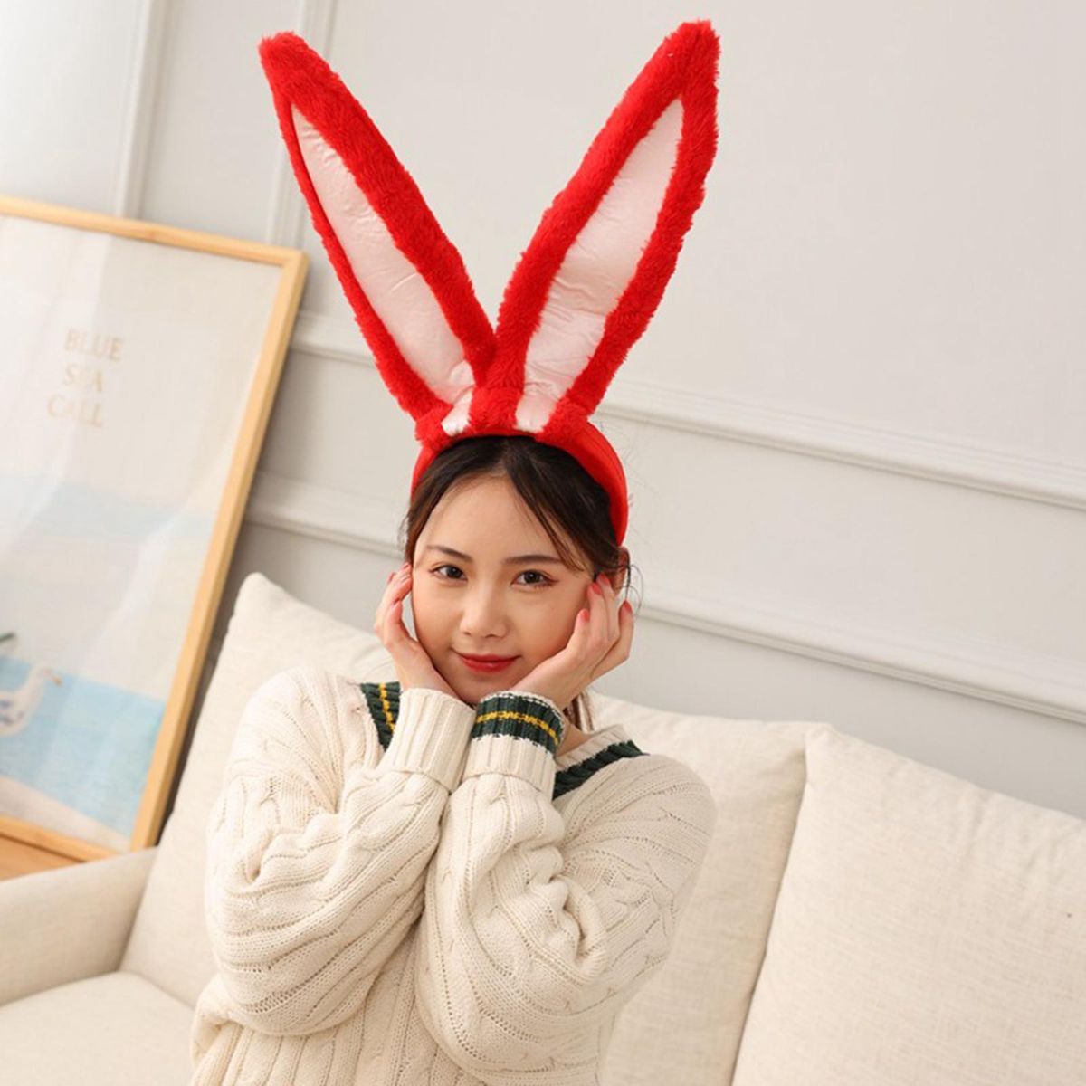 Animal Headband Women Girls Headband Cosplay Costume Red