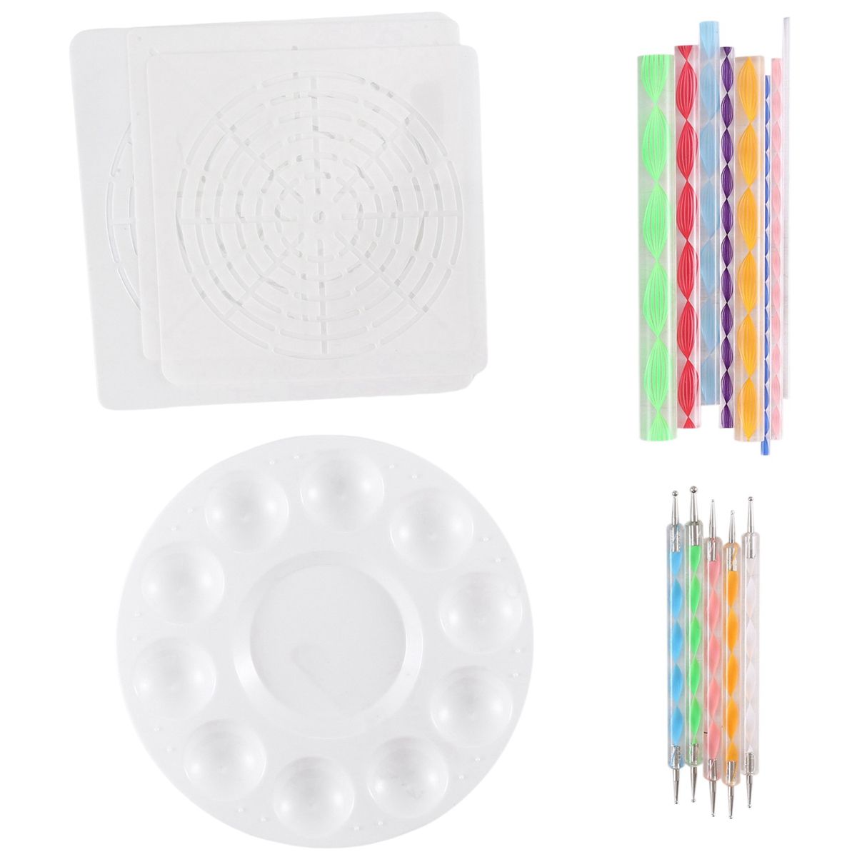 Mandala Dotting Stencil Tools Rock Painting Kit Ball Stylus Dotting Tools Include Stencil Paint Tray 17 Pack