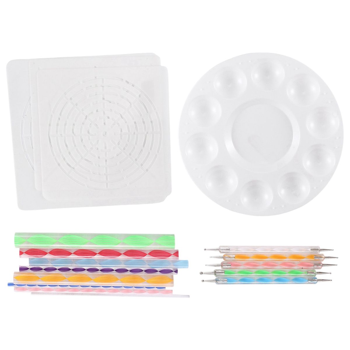 Mandala Dotting Stencil Tools Rock Painting Kit Ball Stylus Dotting Tools Include Stencil Paint Tray 17 Pack