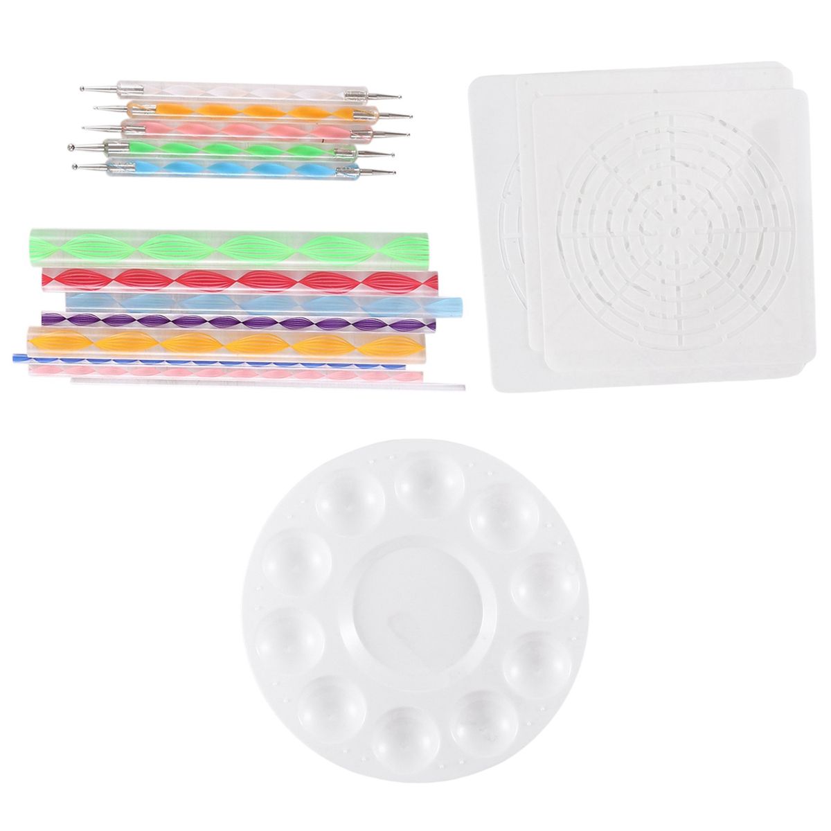 Mandala Dotting Stencil Tools Rock Painting Kit Ball Stylus Dotting Tools Include Stencil Paint Tray 17 Pack