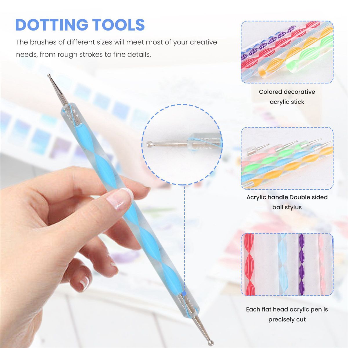 Mandala Dotting Stencil Tools Rock Painting Kit Ball Stylus Dotting Tools Include Stencil Paint Tray 17 Pack