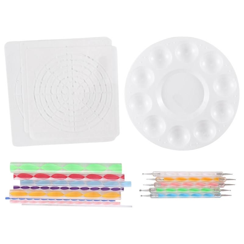 Mandala Dotting Stencil Tools Rock Painting Kit Ball Stylus Dotting Tools Include Stencil Paint Tray 17 Pack