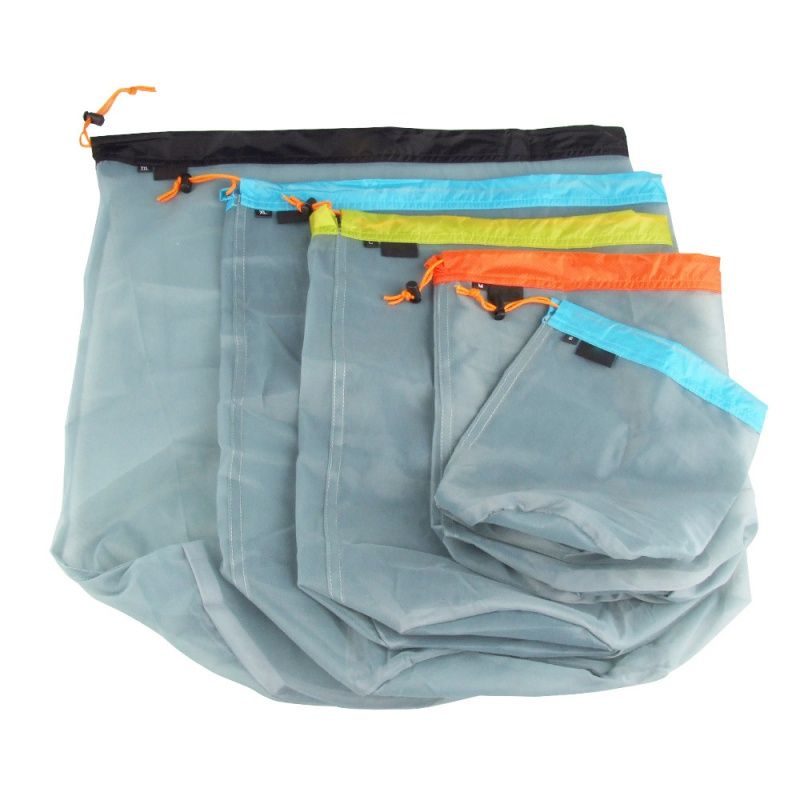 Ultralight Drawstring Mesh Stuff Sack Storage Bag Laundry