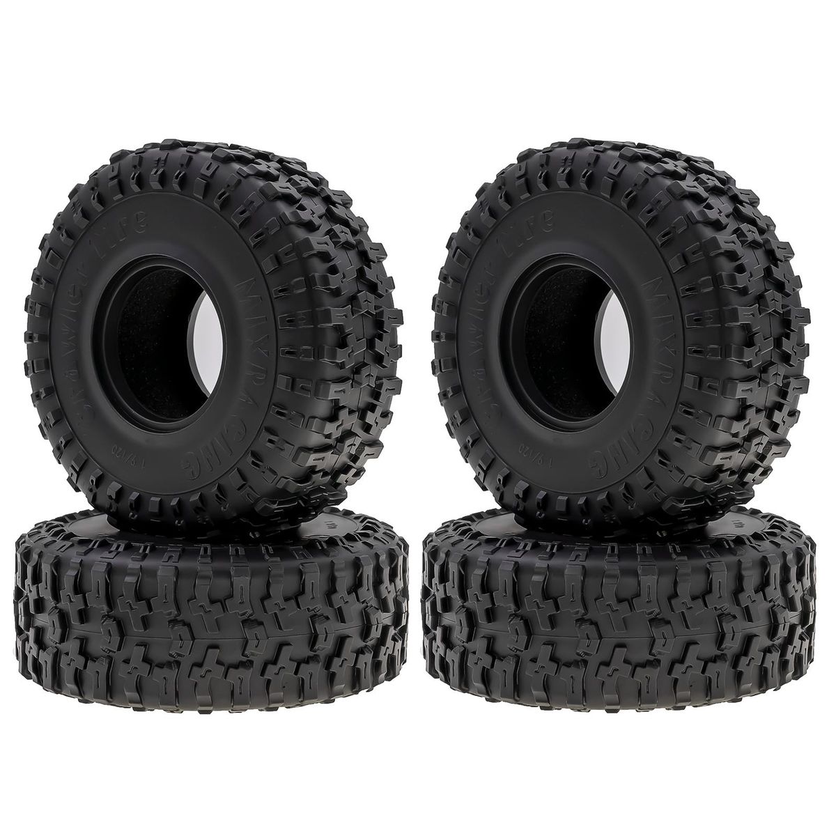 4pcs 1.9 Inch 116*45*42mm  Rubber Tyre Replacement for Trax4 Axial Scx10 Wraith Rc4wd Yikong Rgt 1/10  Remote Control Car Wheels