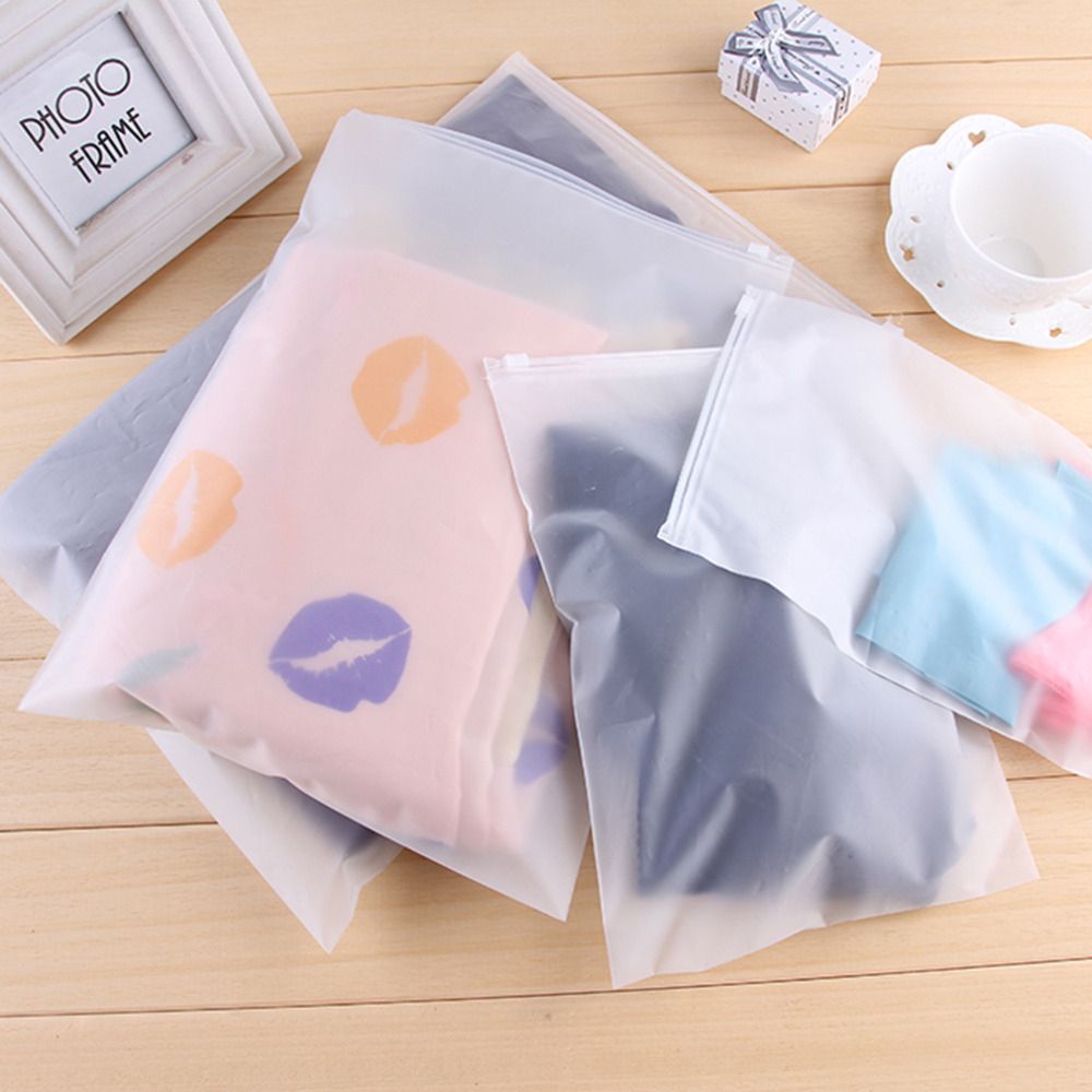 2pcs Matte Frosted Travel Pouch Sealed Waterproof Ziplock