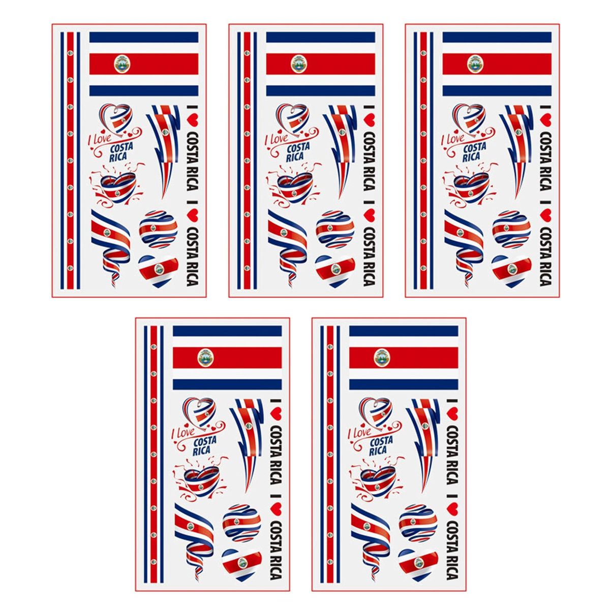5Pcs Decoration Decal World Cup Skateboard Cars Sticker Multicolor