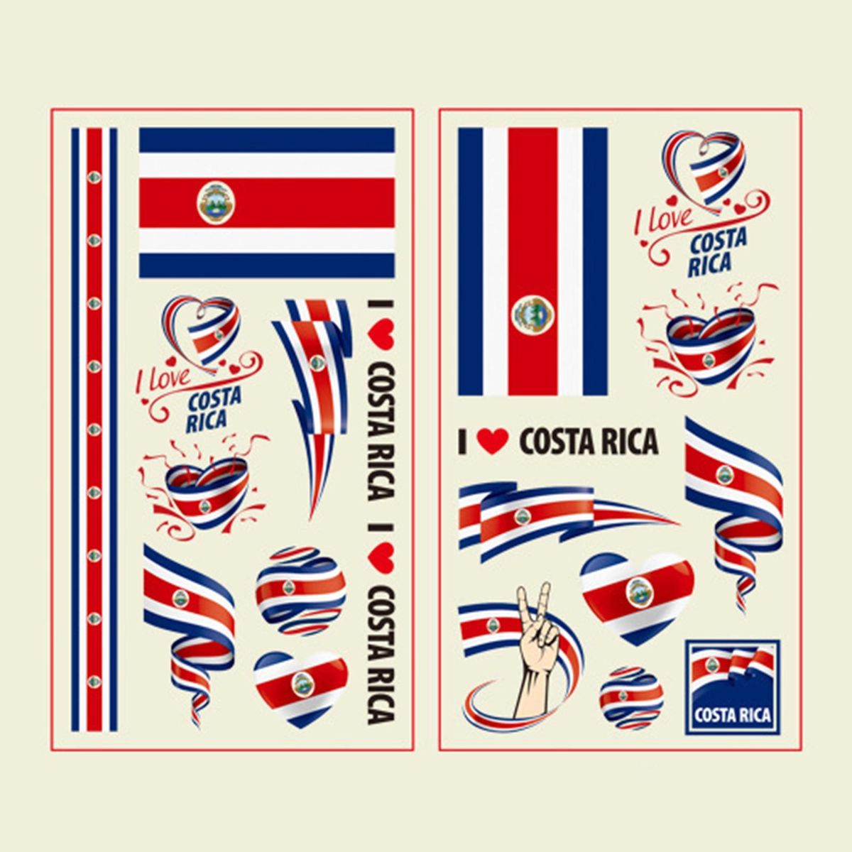 5Pcs Decoration Decal World Cup Skateboard Cars Sticker Multicolor
