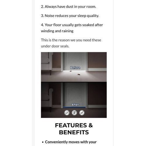 Door Bottom Seal  Strip Anti Sound/ Dust Insect Expellant