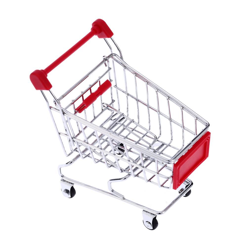 Cute Metal Mini Shopping Cart Pet Bird Parrot Toy for Conures Parakeet Lovebirds Cockatiel