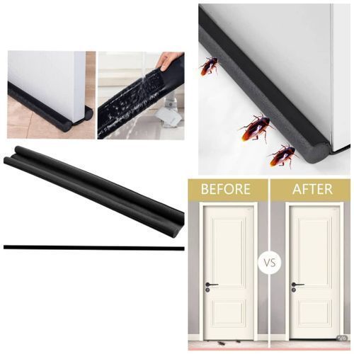 Door Bottom Seal Strip Anti Sound/ Dust/Insect - Black