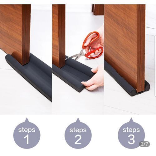 Door Bottom Seal Strip Anti Sound/ Dust/Insect - Black