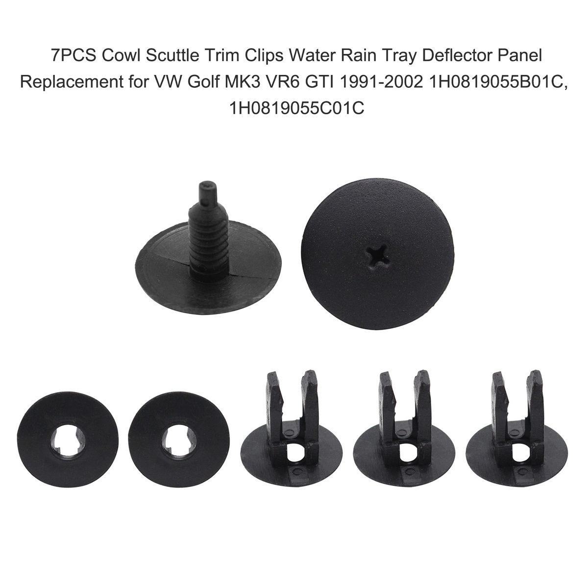 Cowl Scuttle Trim Clips Water Rain Tray Deflector Panel 7PCS