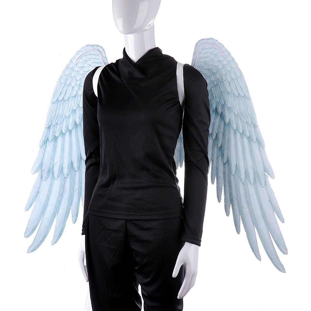 Angel Demon Wings Halloween Mardi Gras Cosplay Pretend Play Dress Up Costume For Men Women Child White