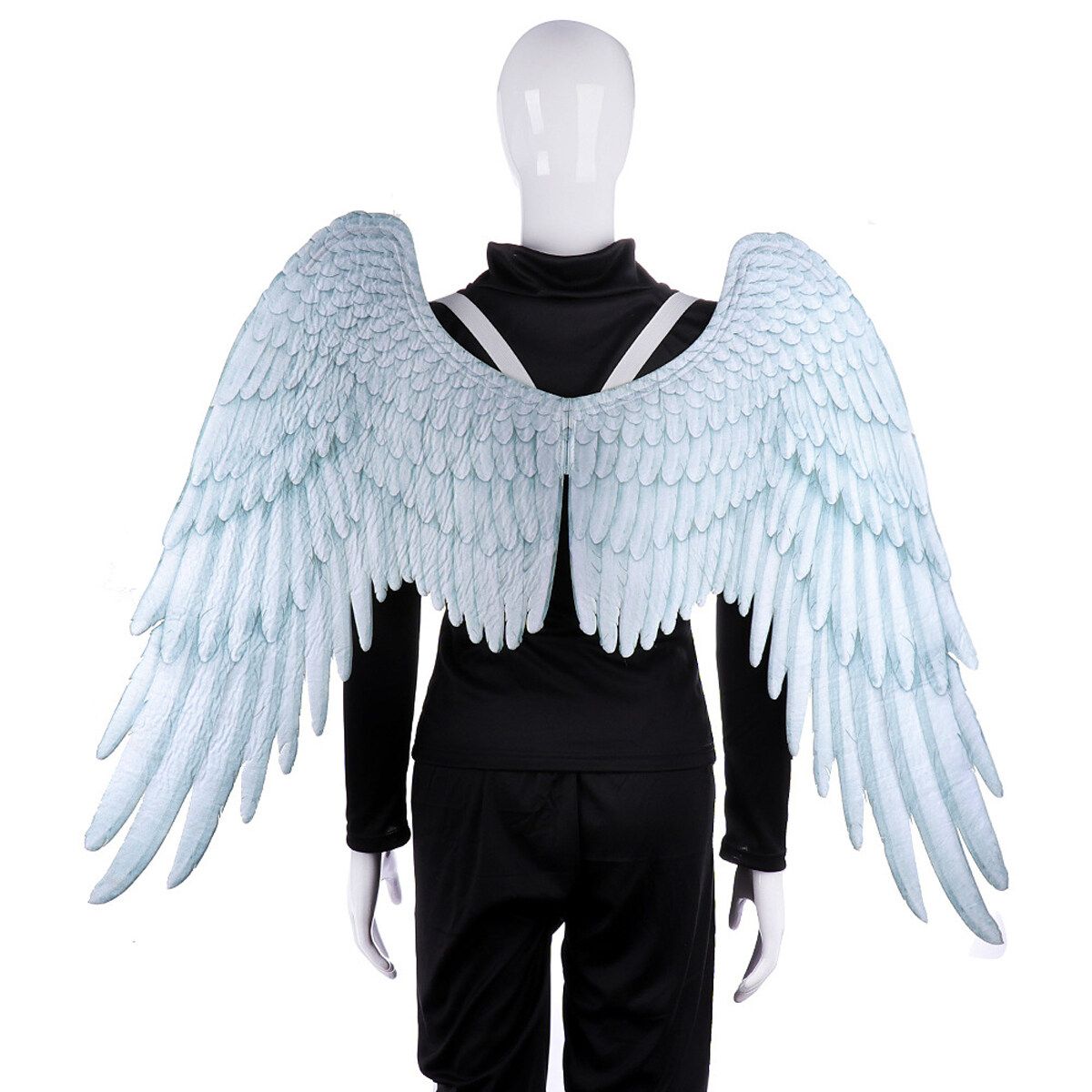 Angel Demon Wings Halloween Mardi Gras Cosplay Pretend Play Dress Up Costume For Men Women Child White