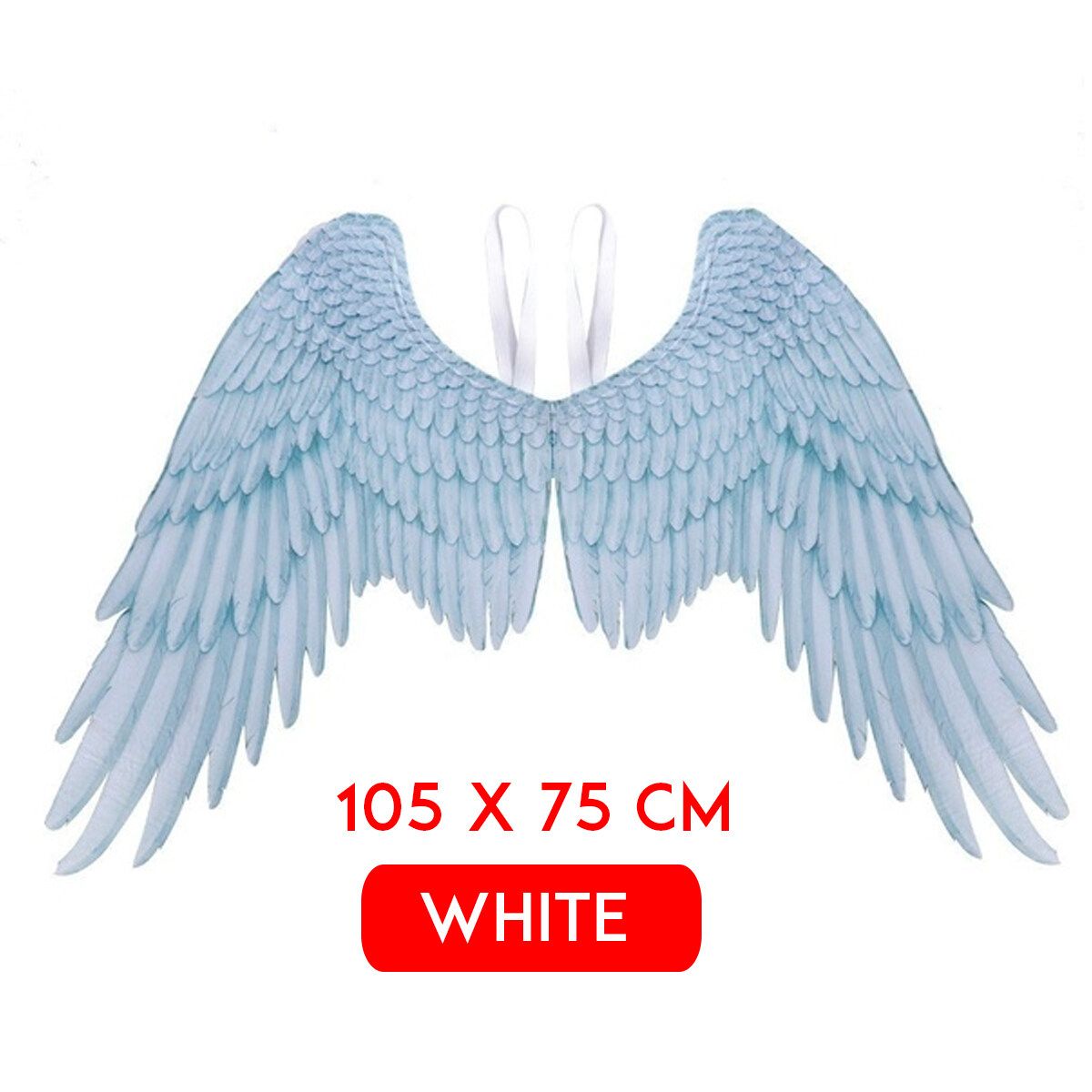 Angel Demon Wings Halloween Mardi Gras Cosplay Pretend Play Dress Up Costume For Men Women Child White